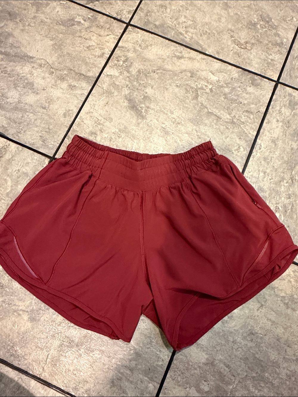 Lululemon Women's Maroon Athletic Shorts - Picture 8 of 10
